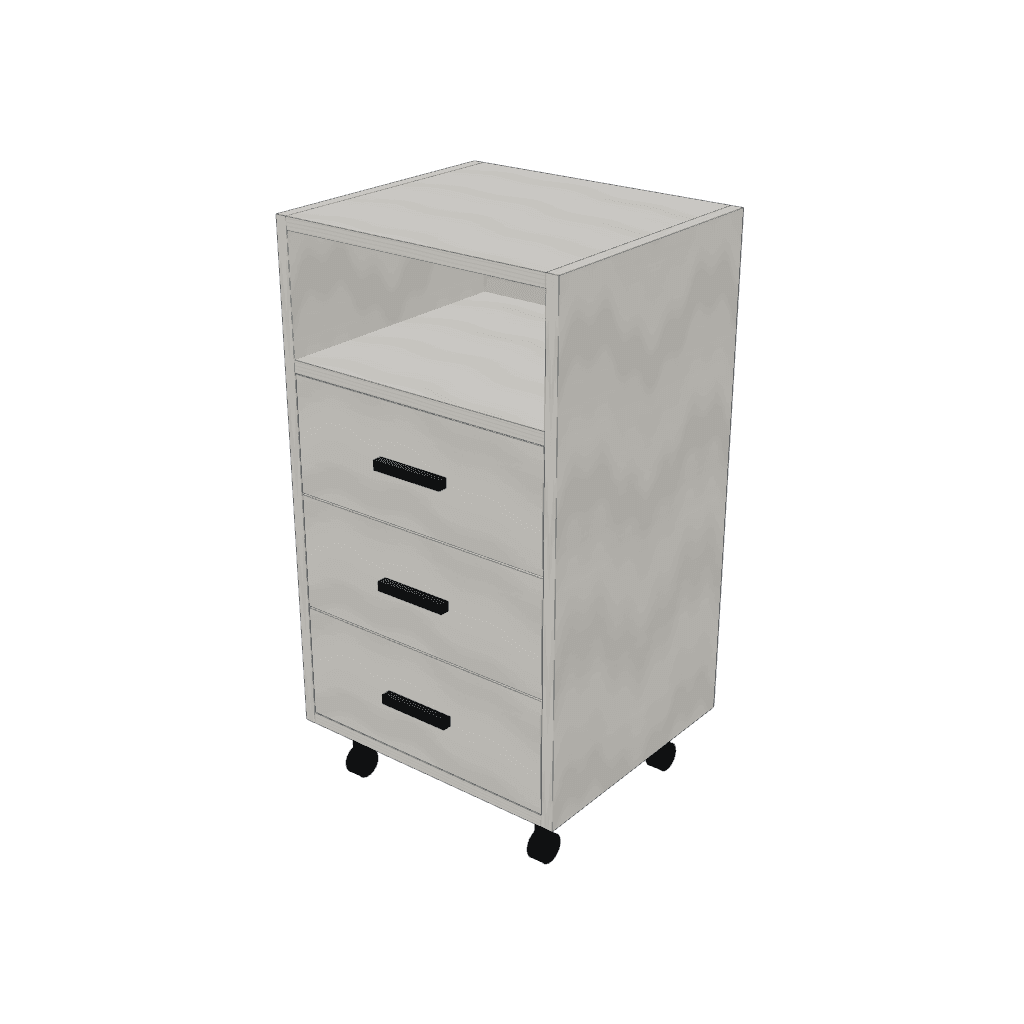 Carro auxiliar de estética — mueble de referencia del cálculo