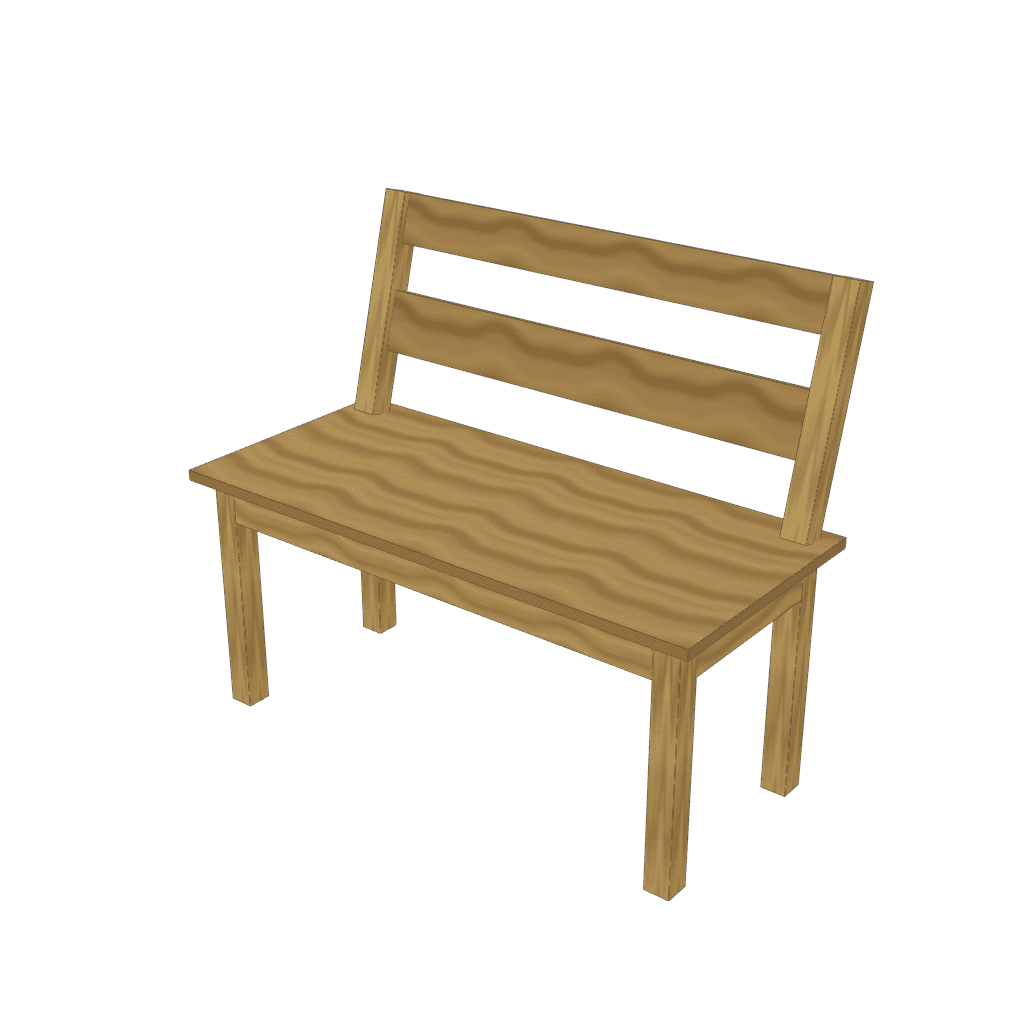 Banco de jardín — mueble de referencia del cálculo
