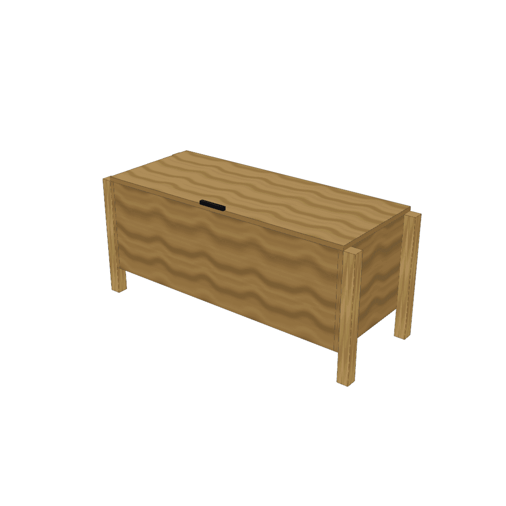 Baúl banco de patio — mueble de referencia del cálculo