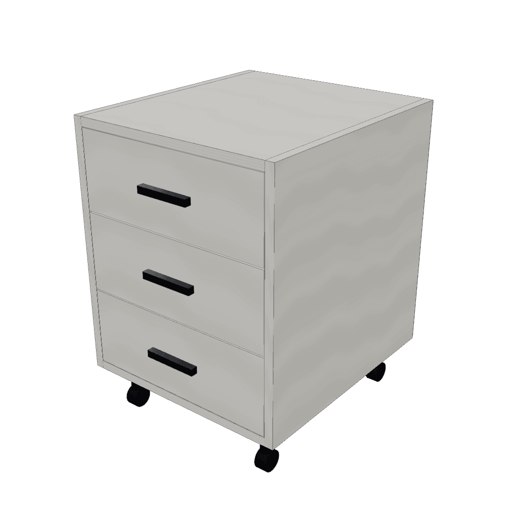 Cajonera rodante — mueble de referencia del cálculo