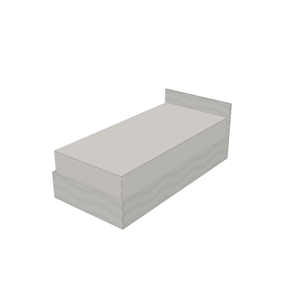 Cama individual — mueble de referencia del cálculo