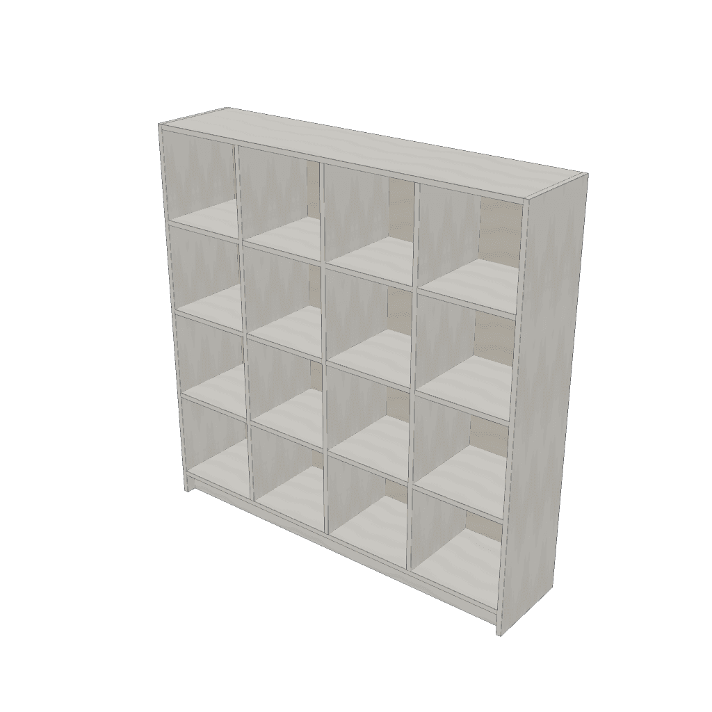 Cubos organizadores 4×4 — mueble de referencia del cálculo