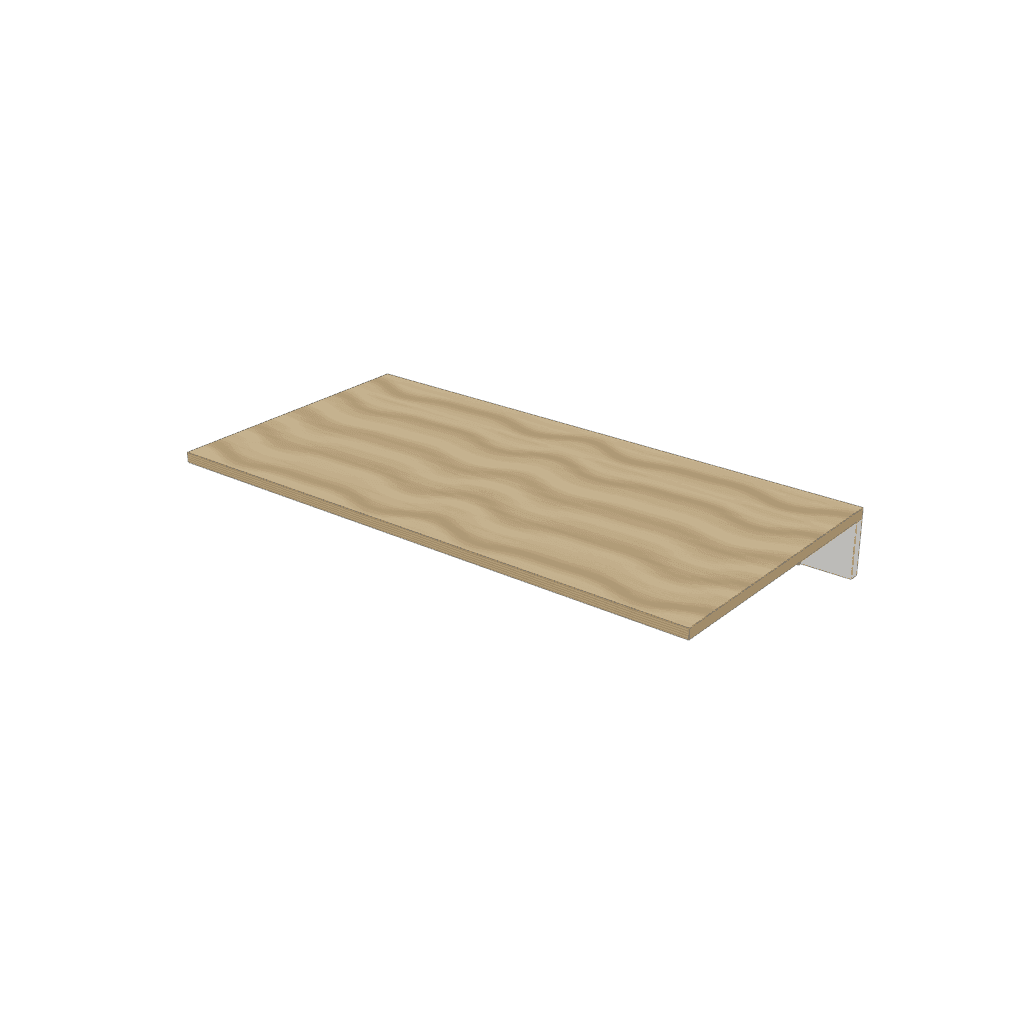 Escritorio flotante rebatible — mueble de referencia del cálculo