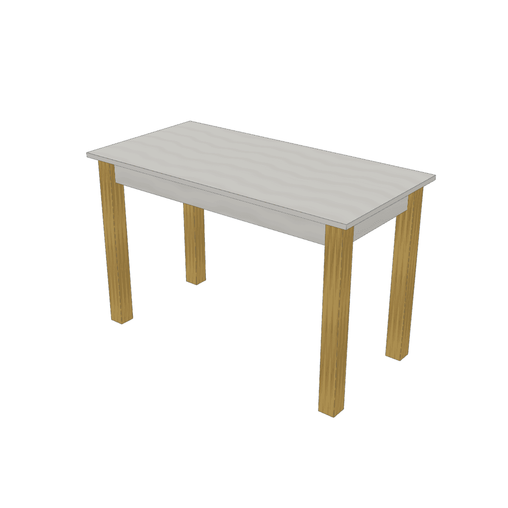 Escritorio de patas — mueble de referencia del cálculo