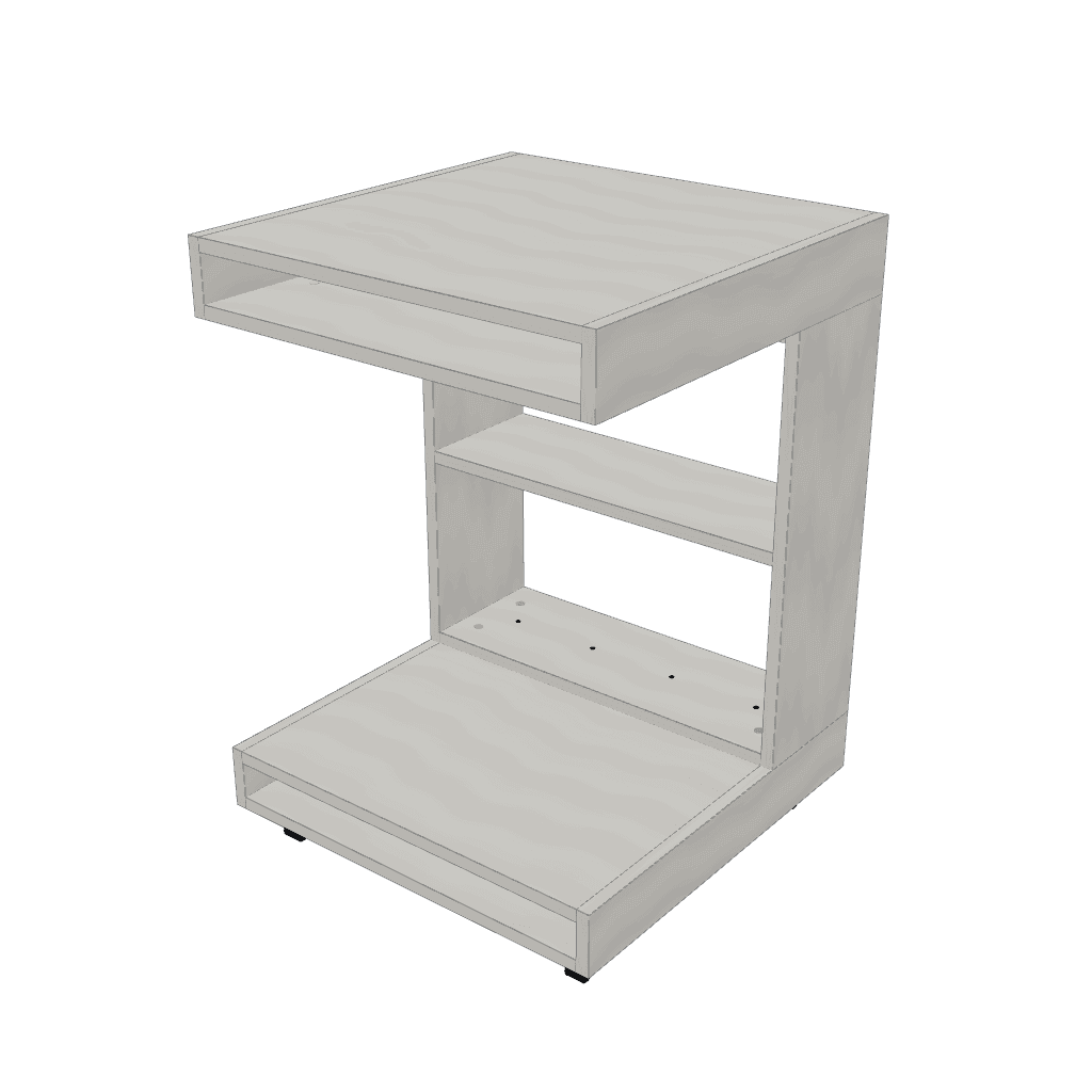Mesa para la compu bajo la cama — mueble de referencia del cálculo