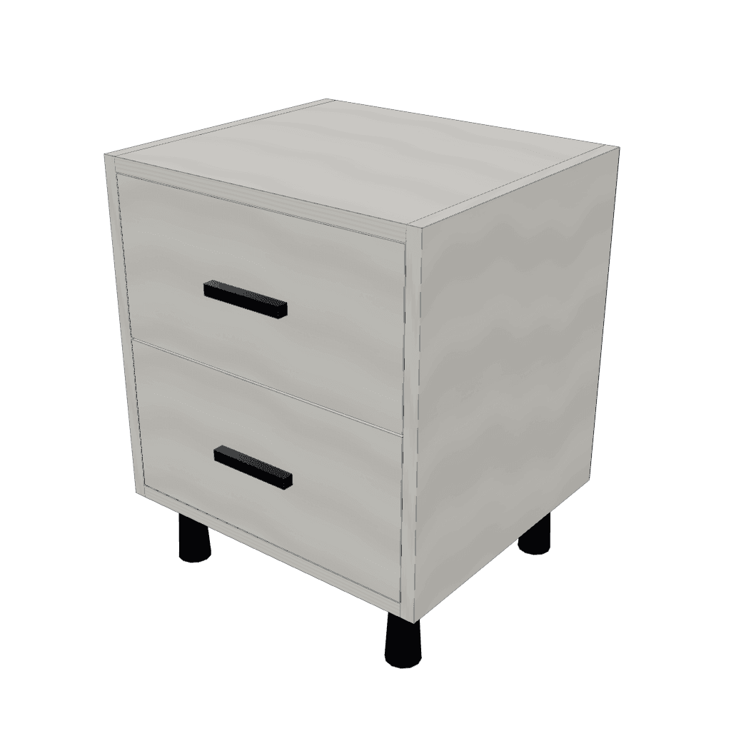 Mesa de luz 2 cajones — mueble de referencia del cálculo