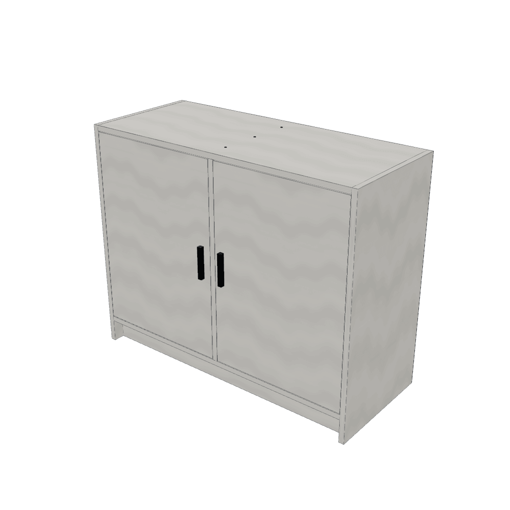 Armario bajo de oficina — mueble de referencia del cálculo