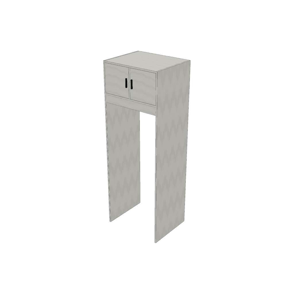 Puente sobre la heladera — mueble de referencia del cálculo
