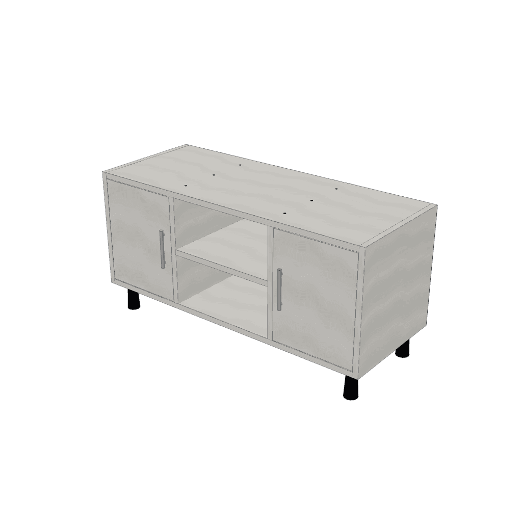 Rack de TV esquinero — mueble de referencia del cálculo