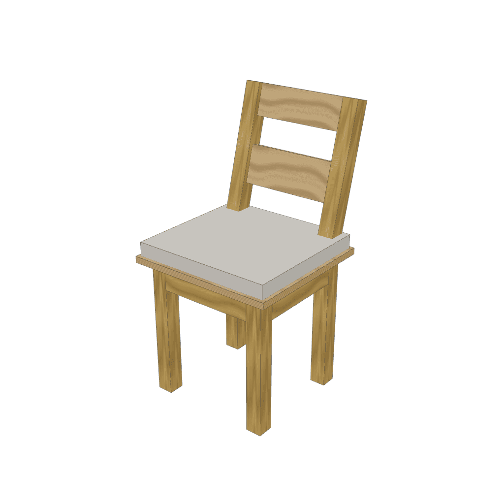 Silla de comedor — mueble de referencia del cálculo