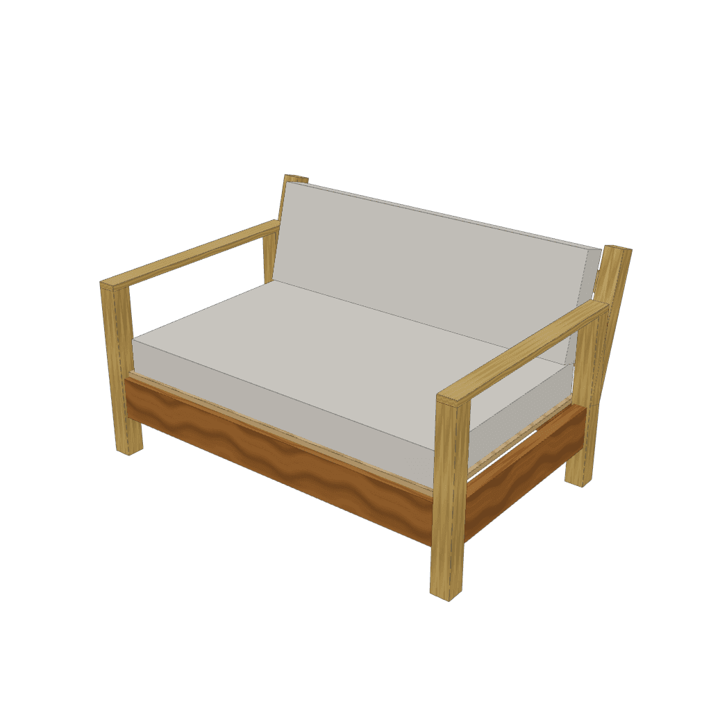 Sofá 2 plazas — mueble de referencia del cálculo