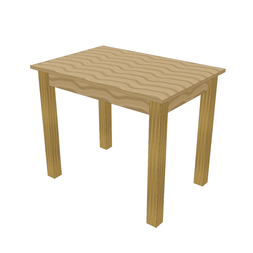 Mesa auxiliar — mueble de referencia del cálculo