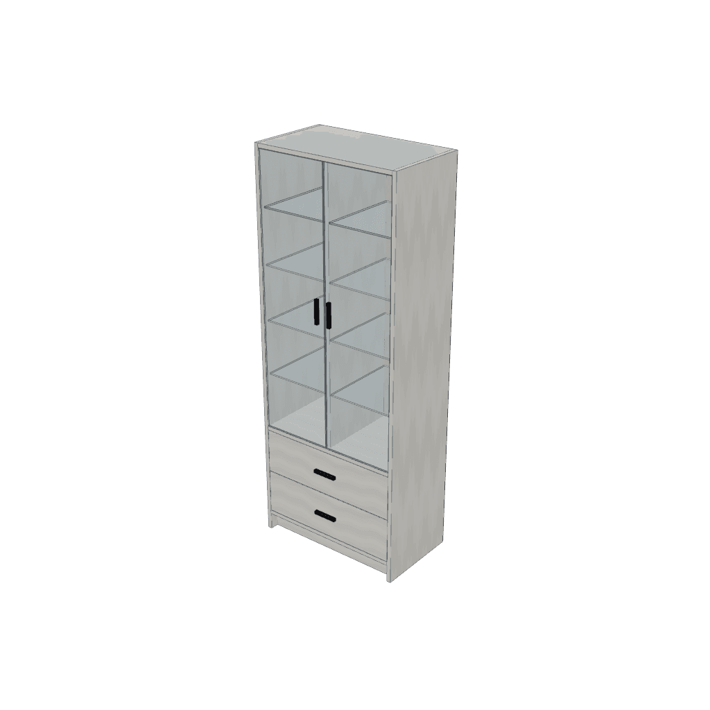 Vitrina vajillera — mueble de referencia del cálculo